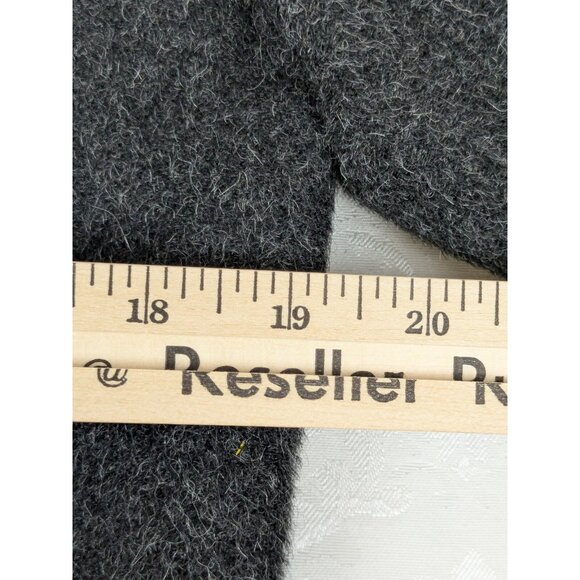 Peruvian Connection Charcoal Gray 74% Alpaca 26% Wool Collarless Pea Coat Sz 10 - Picture 12 of 13